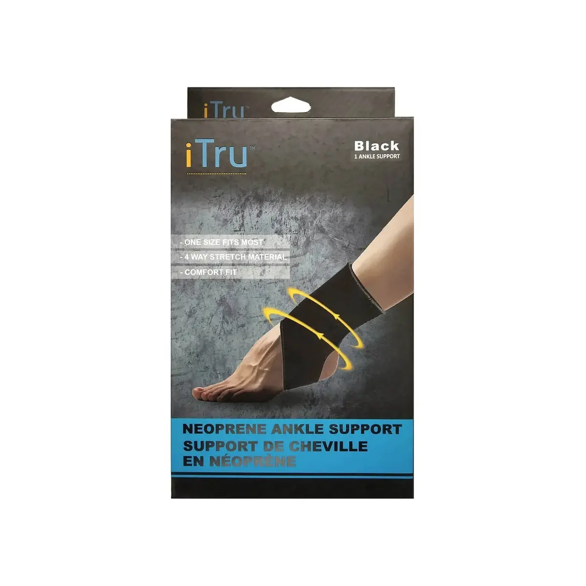 It-2301 - Ankle Support Neoprene 4Way Strechable One Size Fits Most 1