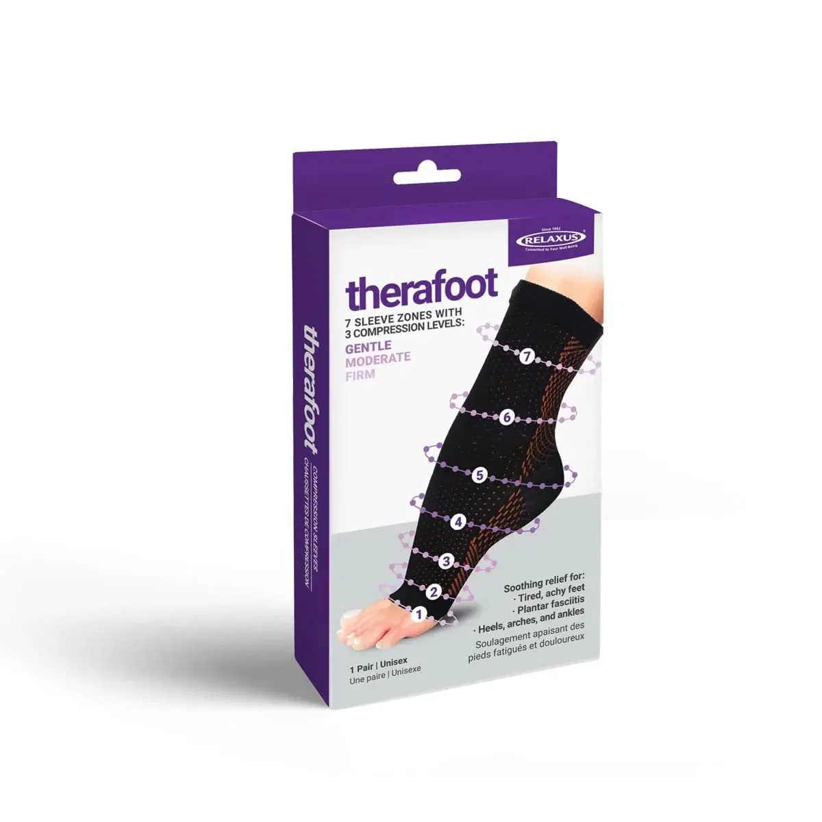 702727 - Compression Socks Large/Xl Size Therafoot Sleeves 2