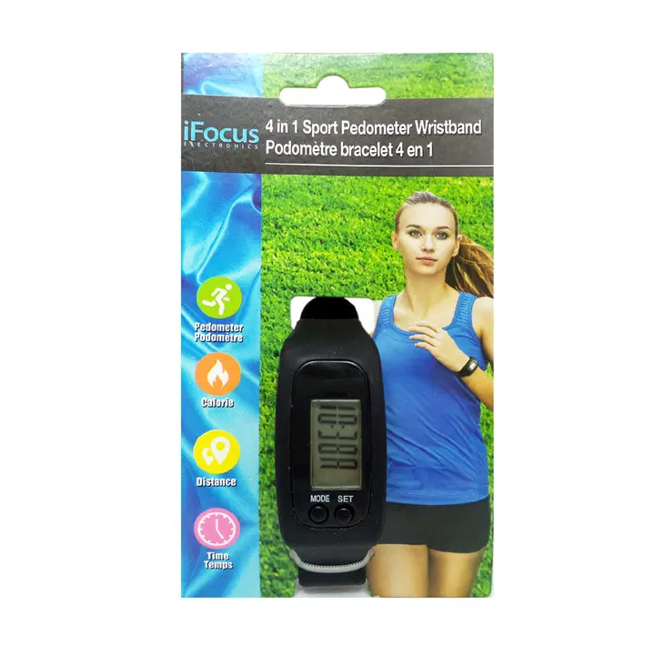 86000 - Pedometer Wristband 4 In 1 Assorted Colors 1