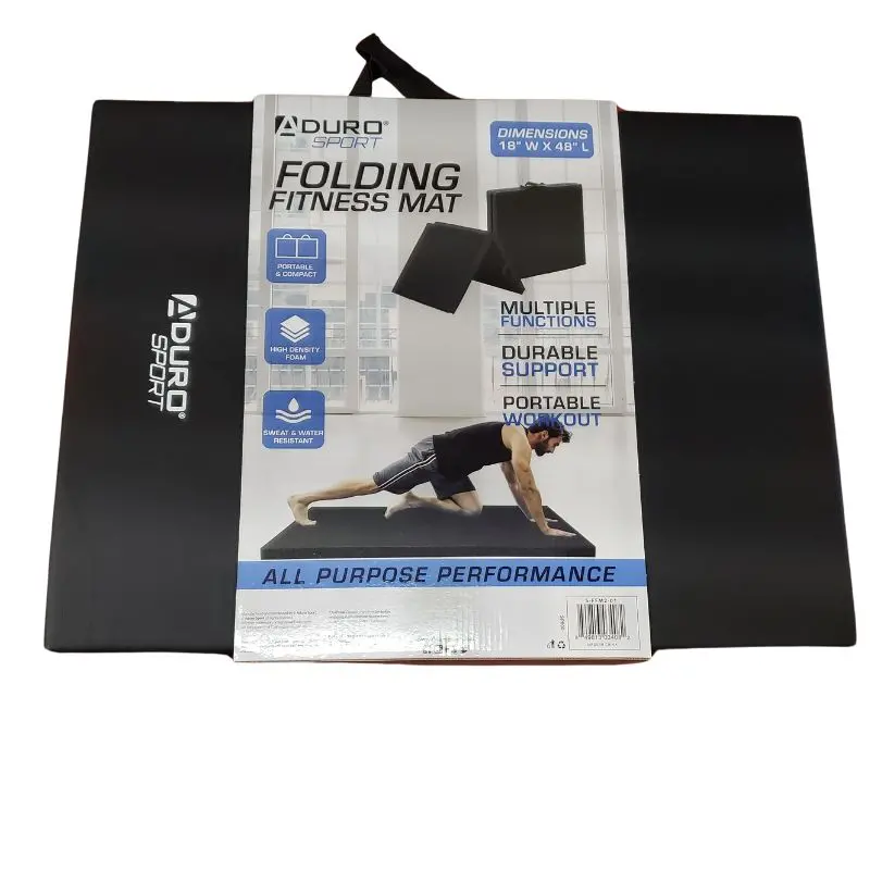 S-Ffm2-01 - Fitness/Yoga Folding Mat High Density Foam 18X48in 1