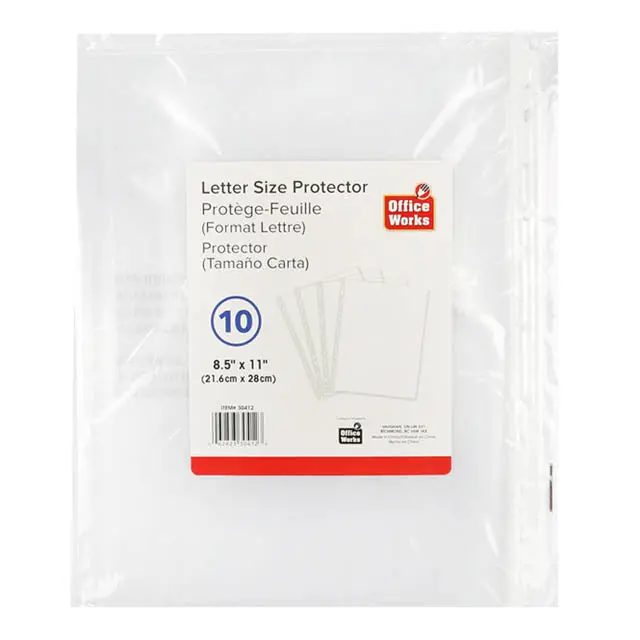 30412 - Sheet Protector 8.5X11in Clear  (10 Pcs/Pkg) 1