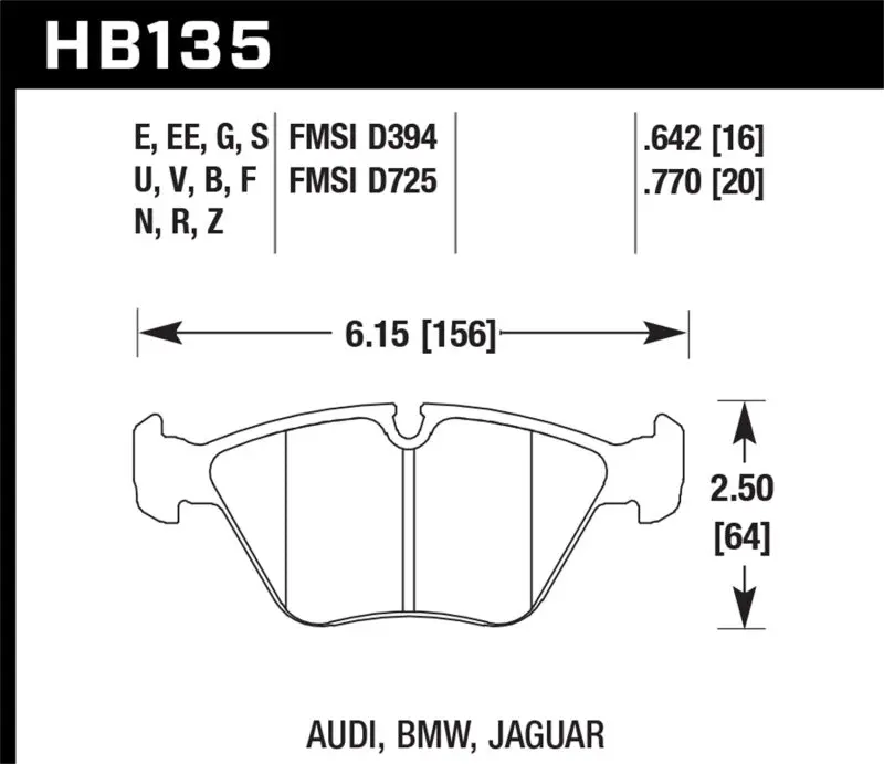 Hawk Dtc-70 Race Front Brake Pads For 1991–1993 Bmw M5 & 1995–2002 Models 1