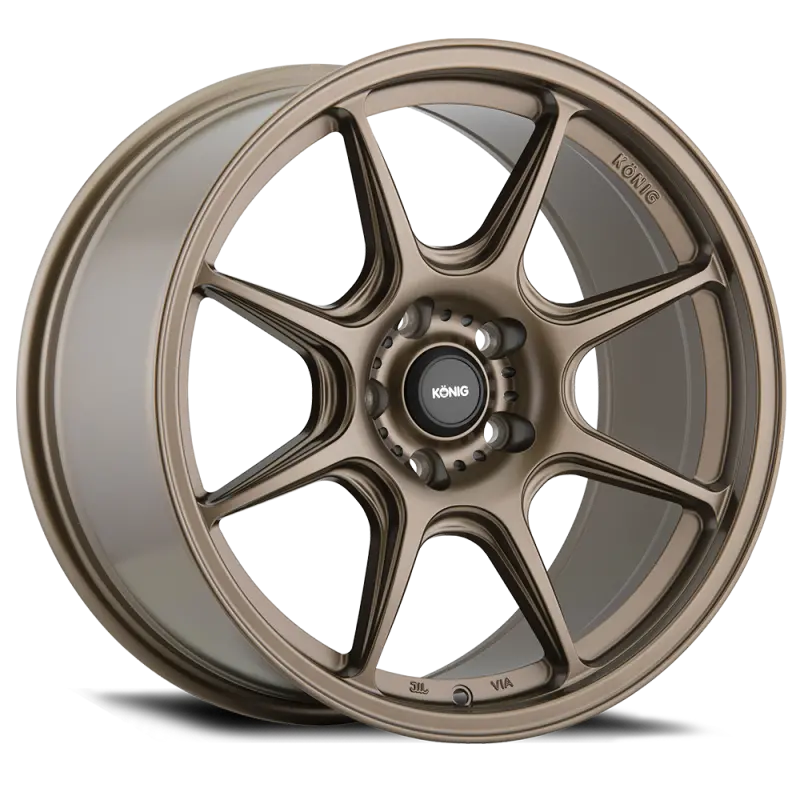 Konig Lockout Lightweight Alloy Wheel – 17×8 Inches, 4×100 Bolt Pattern, Et45 Offset, Matte Bronze Finish 1