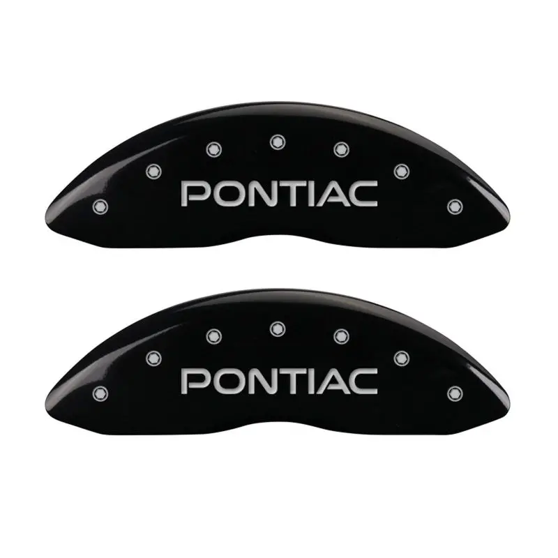 Mgp 4 Caliper Covers Engraved Front Pontiac Engraved Rear Gto Black Finish Silver Ch 1
