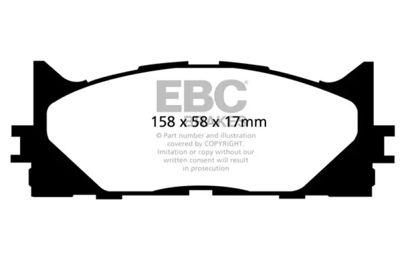 Ebc Redstuff High-Performance Front Brake Pads For 2013+ Lexus Es300H Hybrid 1