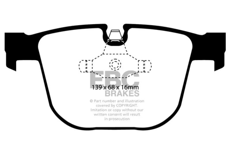 Ebc Yellowstuff High-Performance Rear Brake Pads For 2008–2010 Bmw M3 E90 4.0L 1