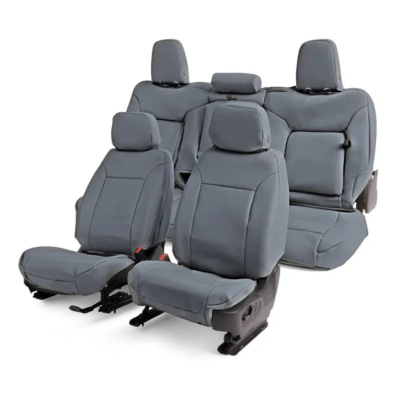 Covercraft Precisionfit Front Seat Covers – King Ranch Leatherette, Medium Grey, For 2024–2025 Ford F-250/F-350/F-450/F-550 1