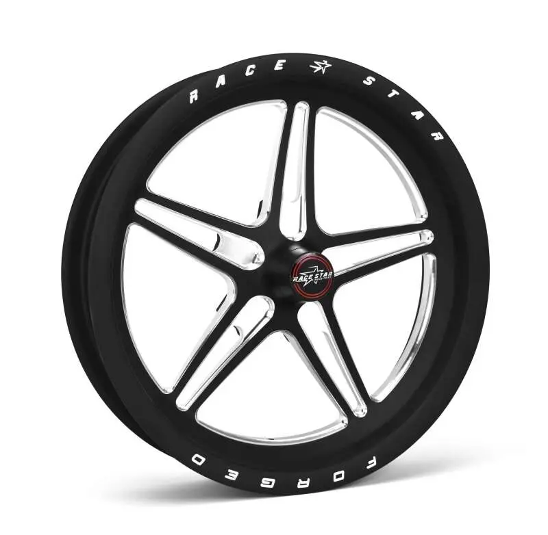 Race Star 63 Pro Forged Strange Spindle Mount Wheel: 15X3.5", 1.7" Backspace (Black Anodized/Machined) 1