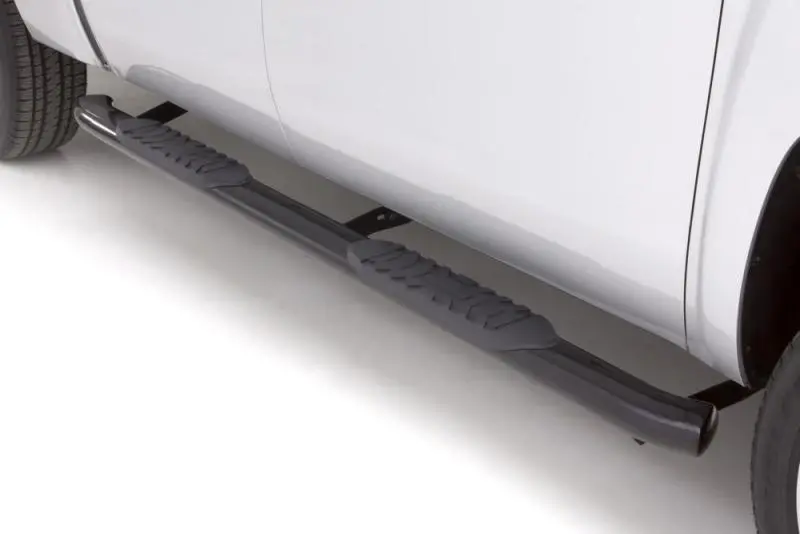 Lund 97-98 Ford F-150 Supercab (3Dr) 4In. Oval Curved Steel Nerf Bars - Black 1
