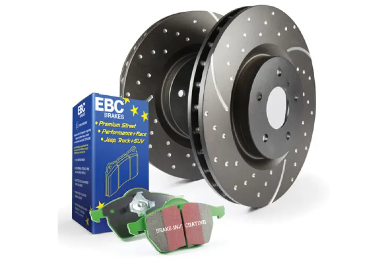 Ebc S3 Brake Upgrade Kit – Greenstuff Pads + Gd Drilled & Slotted Rotors 1
