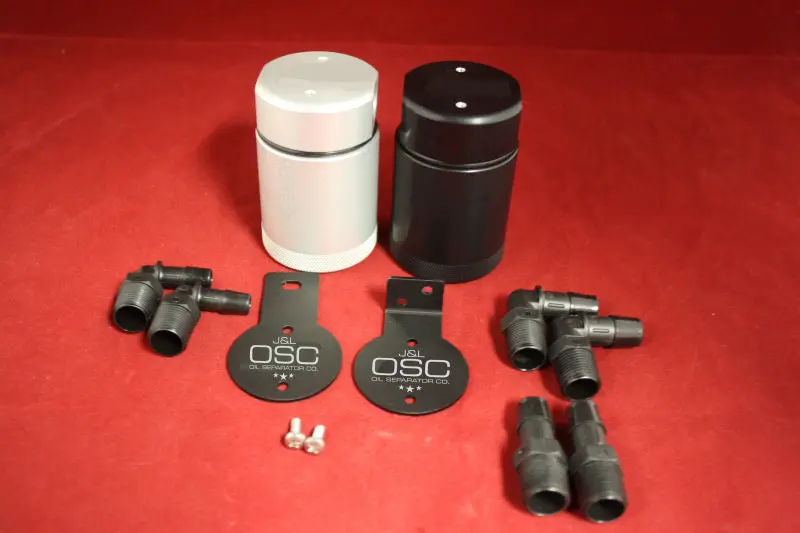 J&L Oil Separator Base Kit – 3.0-Gallon Capacity, Black Anodized W/ Mounting Brackets & Hardware 1