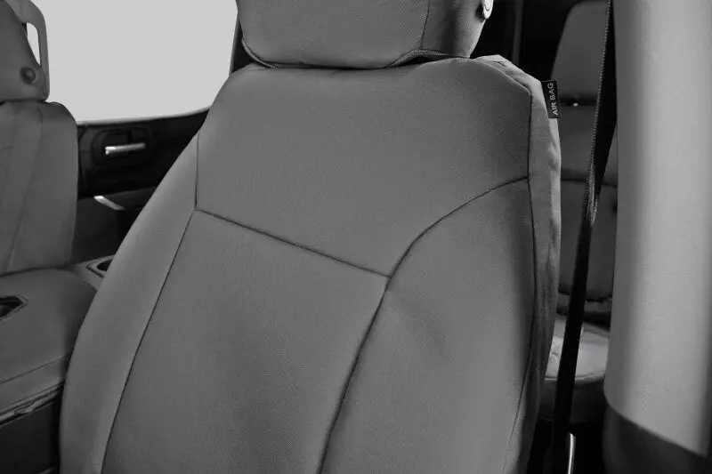 Covercraft Endura Precisionfit Seat Covers – Silver-On-Silver, Custom Tailored For 2018–2024 Jeep Wrangler Front Row 1