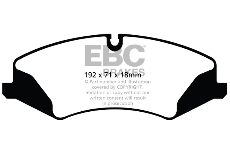 Ebc 14+ Land Rover Lr4 3.0 Supercharged Ultimax2 Front Brake Pads 1