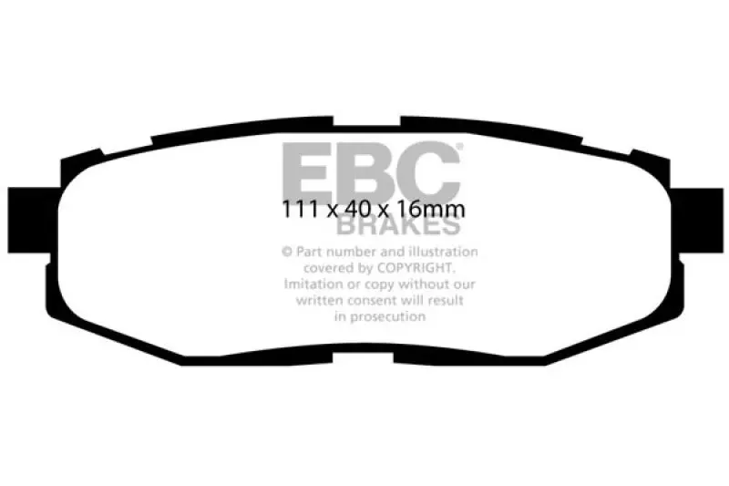 Ebc Bluestuff Rear Brake Pads For 2010–2014 Subaru Legacy 2.5 Gt 1