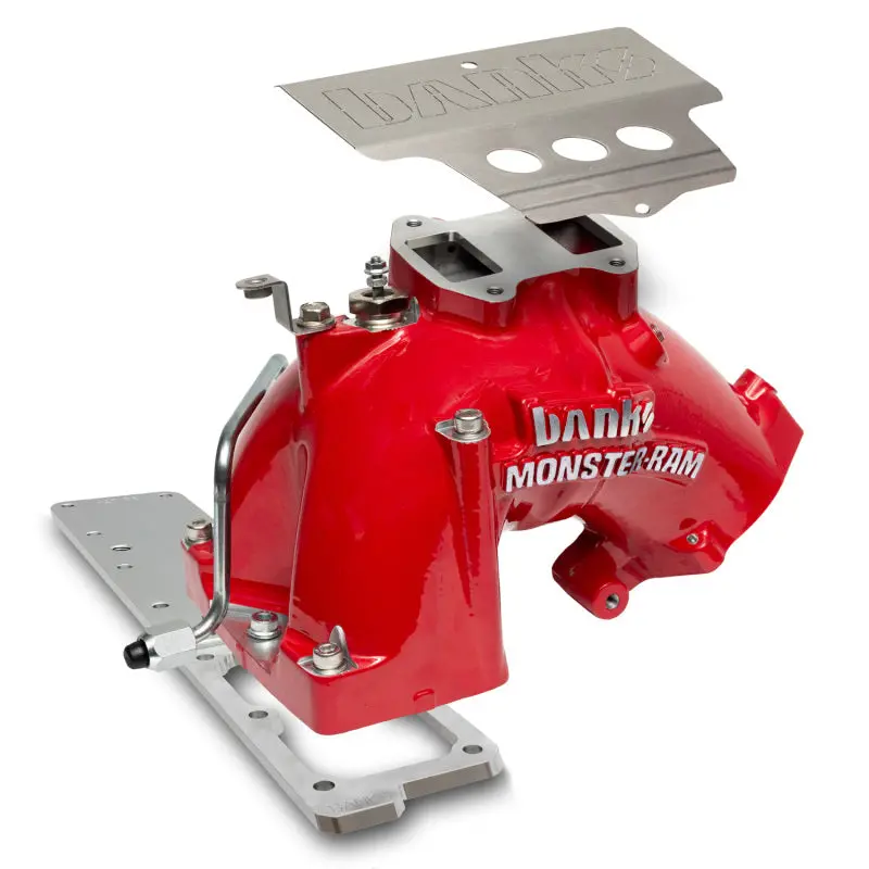 Banks Power Monster-Ram Intake System For 2007.5–2012 Ram Cab & Chassis 6.7L Diesel — Includes Fuel Line, Red Finish 1