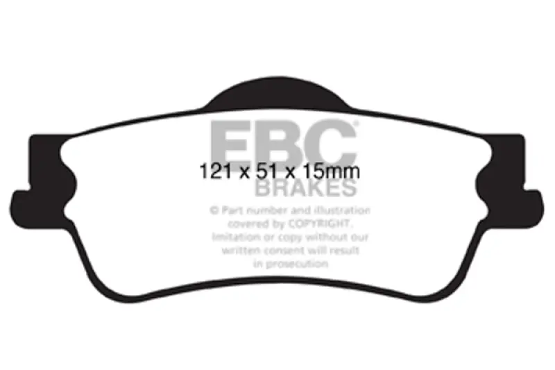 Ebc Ultimax2 Rear Brake Pads For 2011+ Chevrolet Caprice 3.6L 1