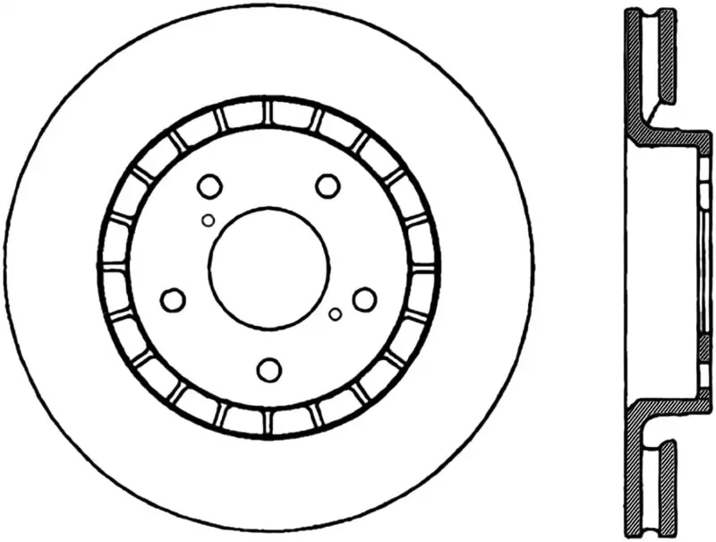 Stoptech Power Slot 06-11 Lexus Gs Series / 06-12 Is Series Front Right Drilled & Slotted Rotor 1
