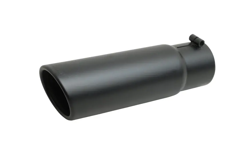 Gibson Rolled Edge Slash-Cut Exhaust Tip – 5" Od, 2.75–3" Inlet, 12" Length, Black Ceramic Coating 1