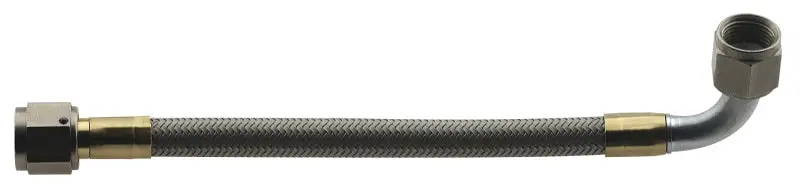 Fragola -6An Stainless Steel Hose Assembly – 30-Inch Length With Straight-To-90° Fitting And Steel Nut 1