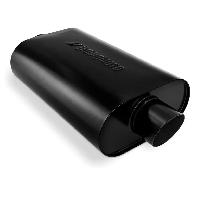 Mishimoto 3-Inch Center-Feed Muffler With Angled Black Tip 1