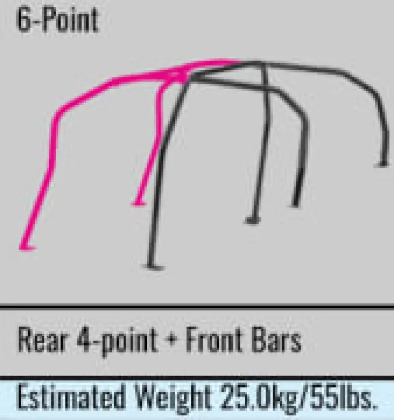 Cusco Sfty21 4/5-Pssgr 6-Pt Blk Dash-Escape Roll Cage Subaru Sti Gvb 11-14 (S/O/No Cancel) 1
