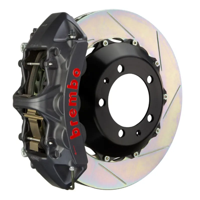 Brembo Gt2 Front Big Brake Kit For 2002–2005 Porsche 996 Turbo – 380X32Mm Slotted Two-Piece Rotors With 6-Piston Calipers (Black) 1