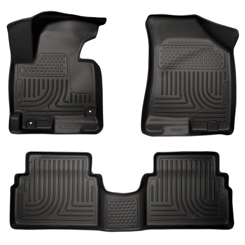 Husky Liners 2014 Kia Sportage W/Retain Hooks Weatherbeater Combo Front & 2Nd Row Black Floor Liners 1