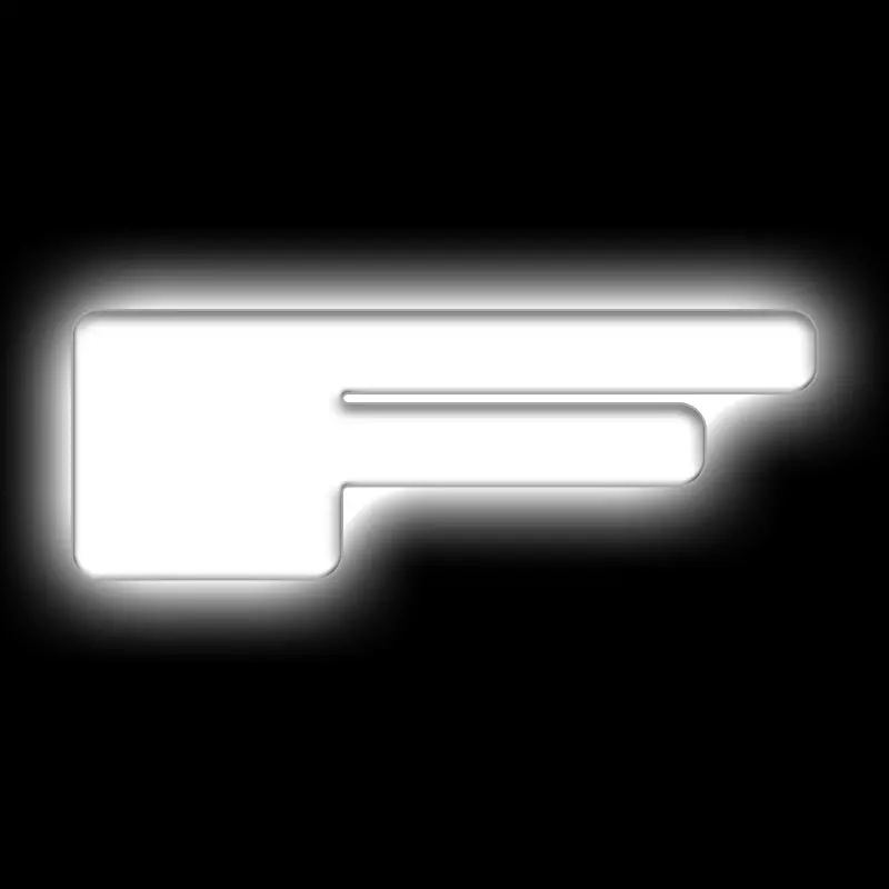 Oracle Lighting Universal Illuminated Led Letter Badges - Matte White Surface Finish - F 1