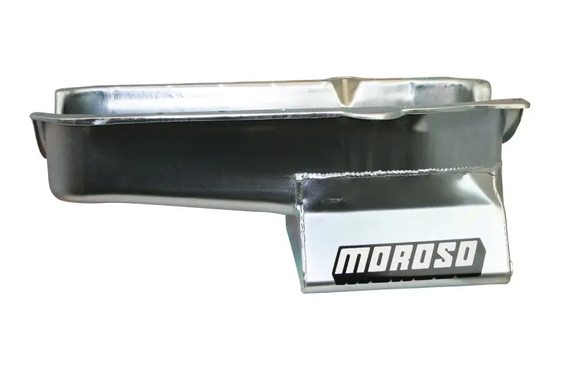 Moroso 7-Quart Wet Sump Steel Oil Pan For 1980–1985 Chevrolet Small Block — Passenger-Side Dipstick, 8.25" Depth 1